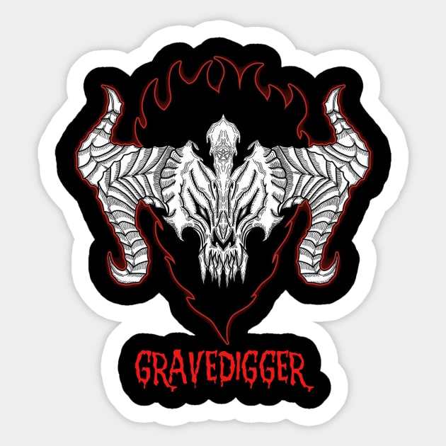 Blackout Inside Gravedigger Sticker by more style brother